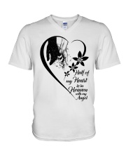 Half Of My Heart Is In Heaven V-Neck T-Shirt thumbnail