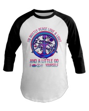 Im Mostly Peace Love Light Baseball Tee thumbnail