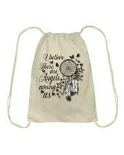 There Are Angels Among Us Drawstring Bag thumbnail