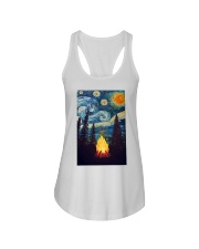 Campfire Starry Night Art Poster Ladies Flowy Tank tile