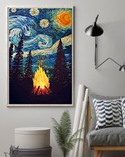 Campfire Starry Night Art Poster 11x17 Poster lifestyle-poster-1