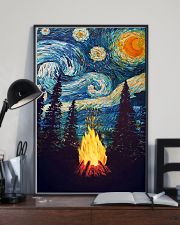 Campfire Starry Night Art Poster 11x17 Poster lifestyle-poster-2