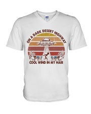 On A Dark Desert Higway V-Neck T-Shirt thumbnail