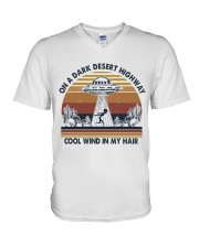 On A Dark Desert Highway V-Neck T-Shirt thumbnail