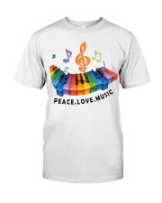 Peace Love Music Classic T-Shirt front