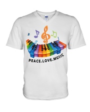 Peace Love Music V-Neck T-Shirt thumbnail