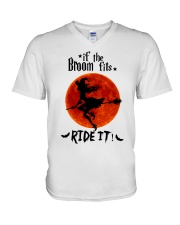 Witch If The Broom Fits V-Neck T-Shirt thumbnail