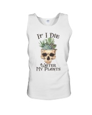 If I Die Water My Plants Unisex Tank thumbnail