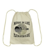 Playing Guitar Is Love Drawstring Bag thumbnail