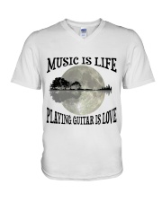 Playing Guitar Is Love V-Neck T-Shirt thumbnail
