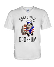 Opatriotic Opossum V-Neck T-Shirt thumbnail