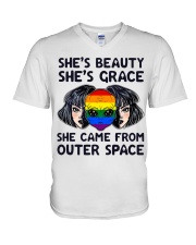 She Came From Outer Space V-Neck T-Shirt thumbnail