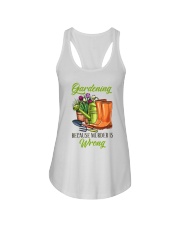 Gardening Because Murder Is Wrong Ladies Flowy Tank tile