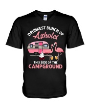 Drunkest Bunch Of Assholes V-Neck T-Shirt thumbnail