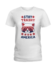Stay Trashy America Ladies T-Shirt tile