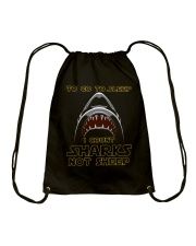 I Count Shark Not Sheep Drawstring Bag thumbnail
