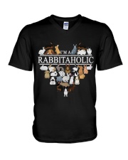 Im A Rabbitaholic V-Neck T-Shirt tile