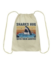 Sharks Hug With Their Mouths Drawstring Bag thumbnail