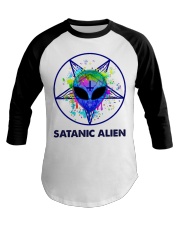 Satanic Alien Baseball Tee thumbnail