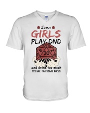 Some Girls Play Dnd V-Neck T-Shirt tile