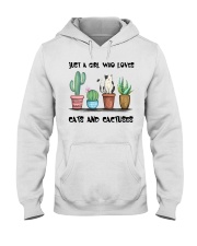 A Girl Loves Cats And Cactuses Hooded Sweatshirt tile
