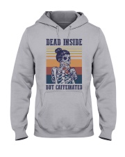 coffee dead inside but coffeinated Hooded Sweatshirt tile