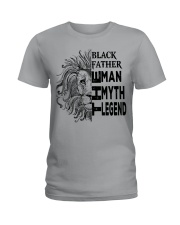 tiger black father Ladies T-Shirt tile