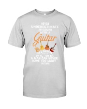 Never Underestimate An Old Man guitar Premium Fit Mens Tee tile