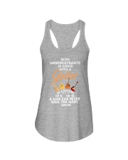 Never Underestimate An Old Man guitar Ladies Flowy Tank tile