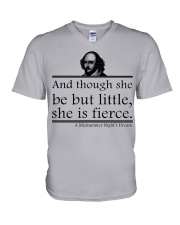 book she is fierce V-Neck T-Shirt tile