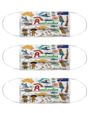 australia map mas Cloth Face Mask - 3 Pack front