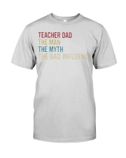 teacher dad man myth bad Premium Fit Mens Tee tile