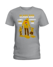 Black Dad hero love Ladies T-Shirt tile
