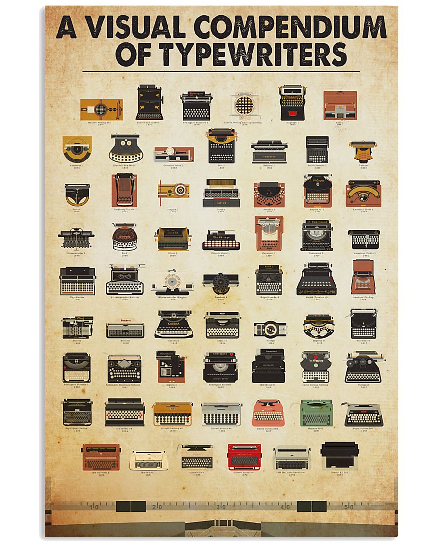 visual compendium typewriters 11x17 Poster