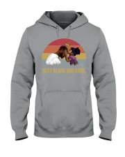 black dad ever sunset vintage Hooded Sweatshirt tile