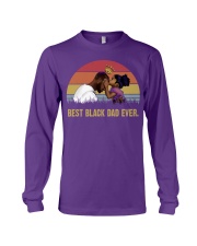 black dad ever sunset vintage Long Sleeve Tee tile