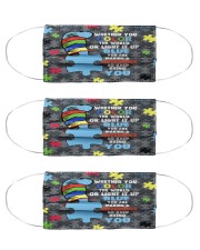 autism light blue mas Cloth Face Mask - 3 Pack front