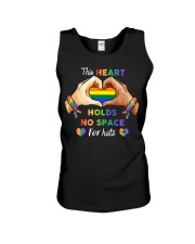 heart holds no space hate lgbt Unisex Tank tile