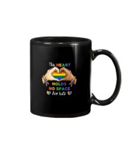 heart holds no space hate lgbt Mug tile