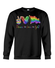 peace love lgbt diamond Crewneck Sweatshirt tile
