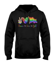 peace love lgbt diamond Hooded Sweatshirt tile
