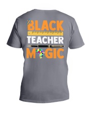 black teacher magic V-Neck T-Shirt tile