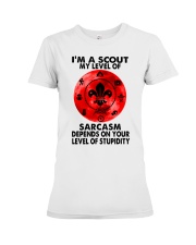 scout level of sarcasm Premium Fit Ladies Tee tile
