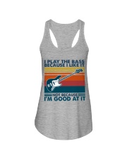 bass guitar I play the bass Ladies Flowy Tank tile