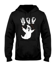 sign language boo Hooded Sweatshirt tile
