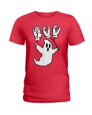 sign language boo Ladies T-Shirt tile