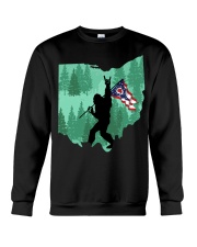 Bigfoot Rock And Roll Ohio Flag Crewneck Sweatshirt tile