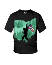 Bigfoot Rock And Roll Ohio Flag Youth T-Shirt tile