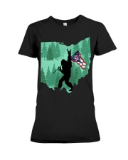Bigfoot Rock And Roll Ohio Flag Premium Fit Ladies Tee tile