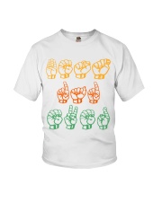 sign language bets dad ever Youth T-Shirt tile